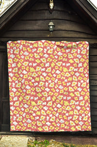 Popcorn Pattern Print Design 01 Premium Quilt