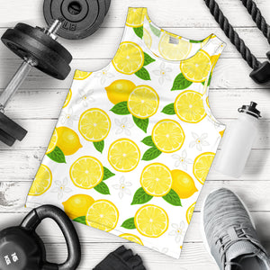 Lemon Flower Pattern Men Tank Top