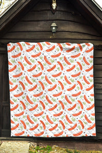 Sausage Pattern Print Design 03 Premium Quilt