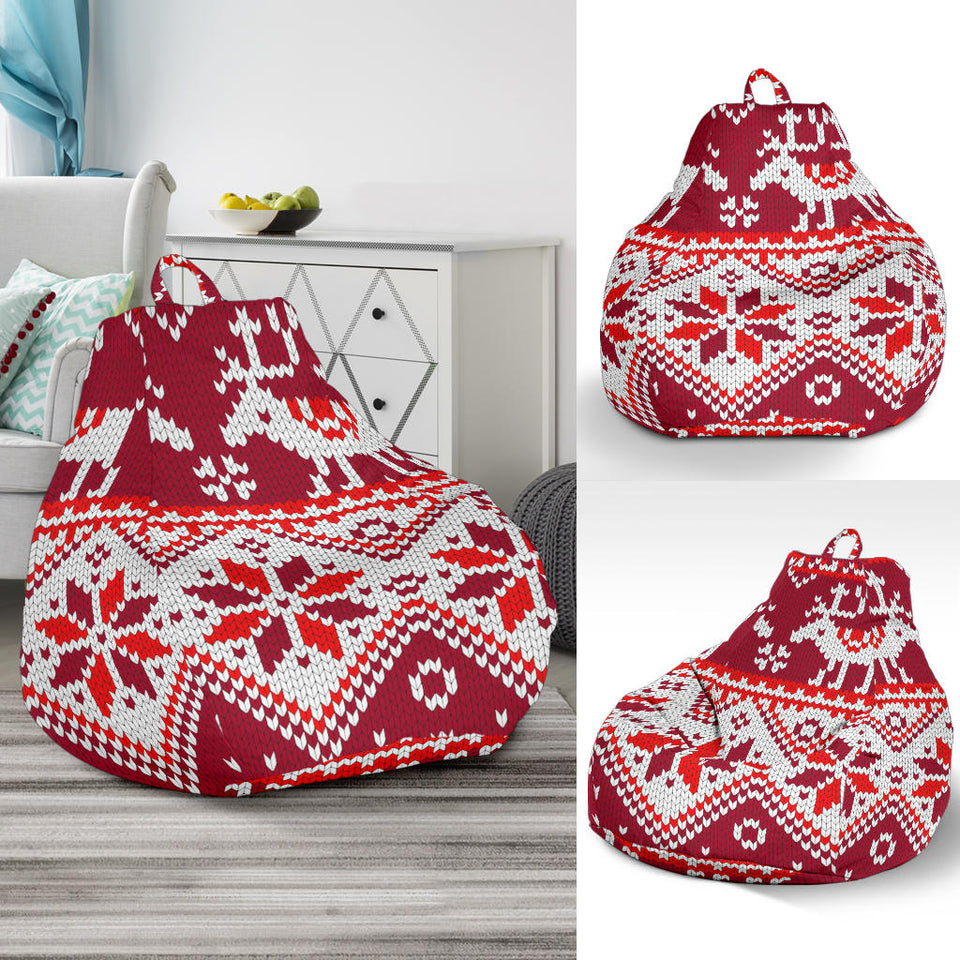 Snowman Sweater Printed Pattern Bean Bag Cover