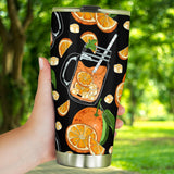 Orange Ice Orance Juice Pattern Tumbler