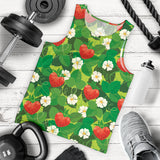 Strawberry Leaves Pattern Men Tank Top