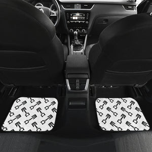 Engine Piston Theme Background Pattern Print Design 05 Front and Back Car Mats