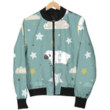 Sheep Sweet Dream Pattern Men Bomber Jacket