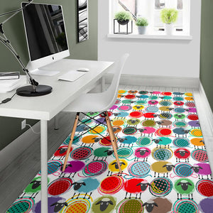 Colorful Sheep Pattern Area Rug