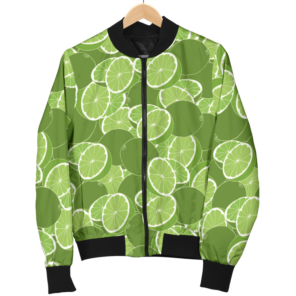 Lime Pattern Background Men Bomber Jacket