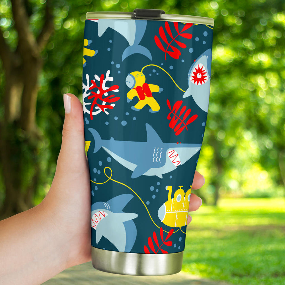 Shark Pattern Tumbler