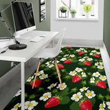 Strawberry Pattern Background Area Rug