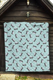 Piano Pattern Print Design 05 Premium Quilt