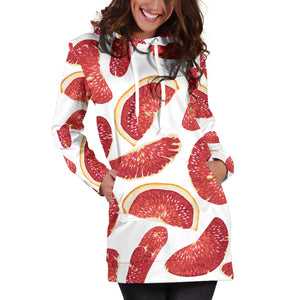 Grapefruit Pattern Women Hoodie Dress