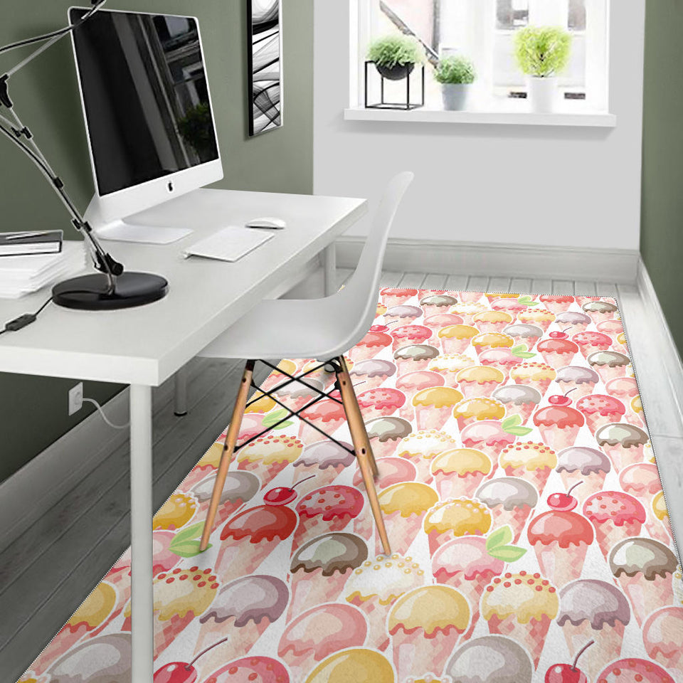 Ice Cream Cone Pattern Area Rug