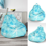 Starfish Shell Blue Theme Pattern Bean Bag Cover