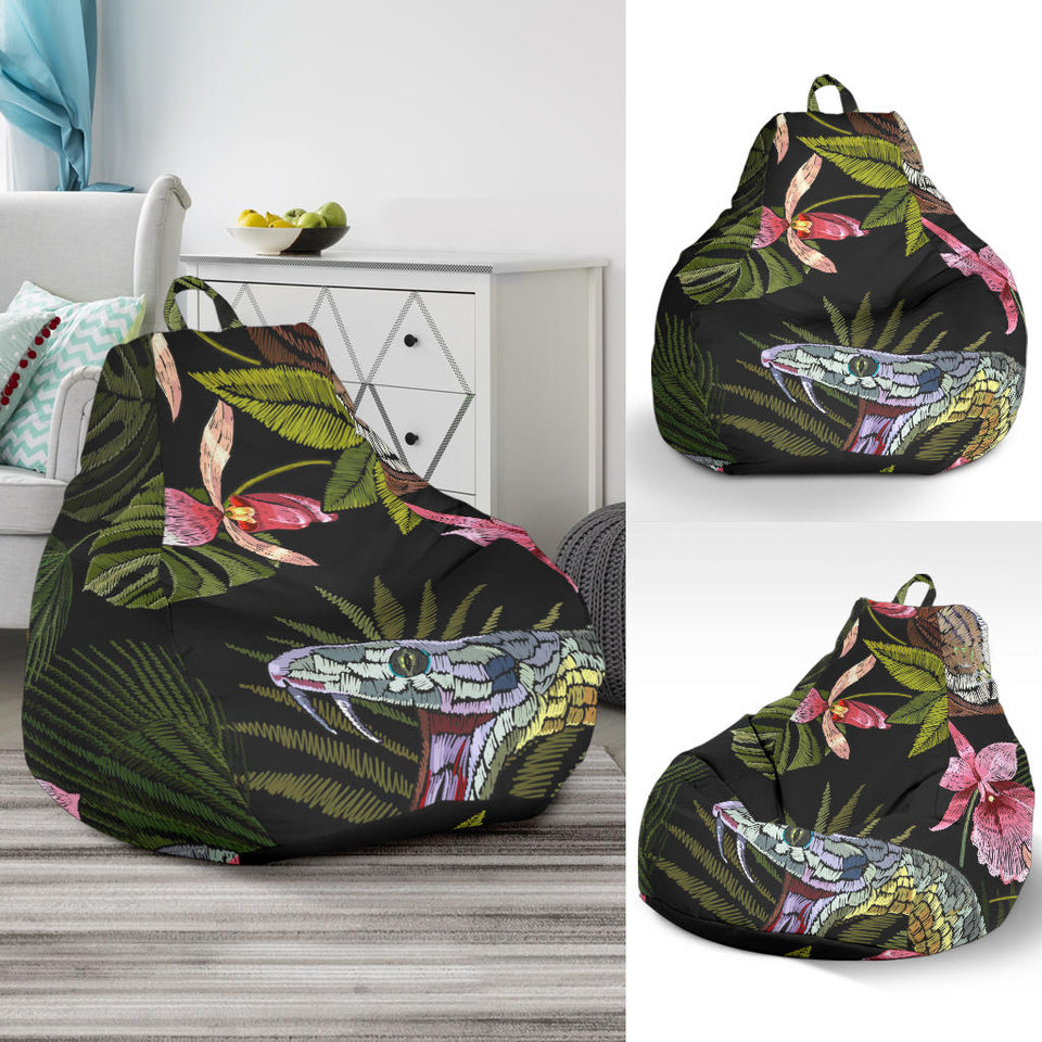 Snake Leaves Coconut Pattern Bean Bag Cover