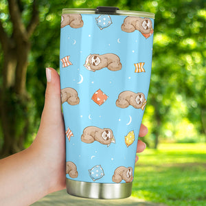 Sleep Sloth Pattern Tumbler