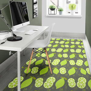 Lime Pattern Theme Area Rug