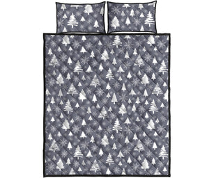 Snowflake Chirstmas Pattern Quilt Bed Set
