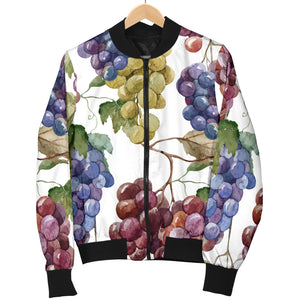 Grape Pattern Men Bomber Jacket