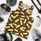 Peanut Pattern Green Background Men Tank Top