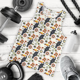 Toucan Flower Pattern Men Tank Top