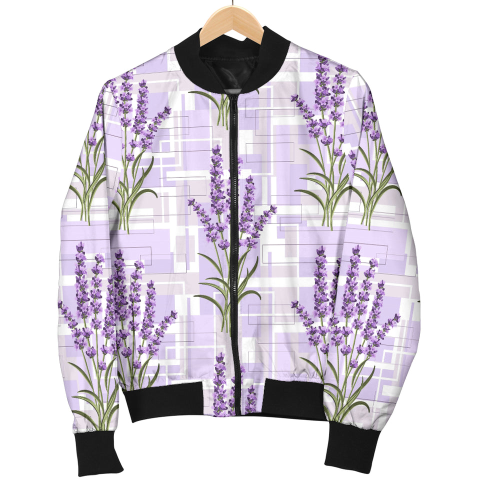 Lavender Pattern Theme Men Bomber Jacket