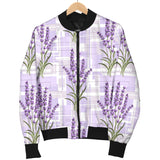 Lavender Pattern Theme Men Bomber Jacket