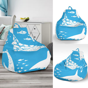 Shark Pattern Blue Theme Bean Bag Cover