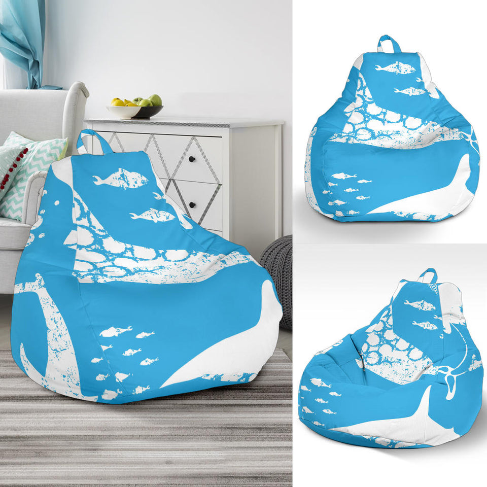 Shark Pattern Blue Theme Bean Bag Cover