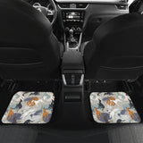 Greyhound Pattern Print Design 04 Front and Back Car Mats