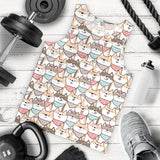 Shiba Inu Pattern Men Tank Top