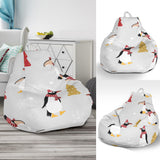 Penguin Christmas Tree Pattern Bean Bag Cover