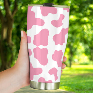 Pink Cow Skin Pattern Tumbler