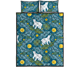 Polar Bear Pattern Quilt Bed Set