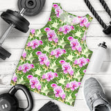 Orchid Leaves Pattern Men Tank Top