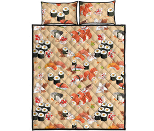 Sushi Pattern Quilt Bed Set