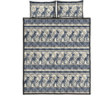 Kangaroo Aboriginal Pattern Ethnic Motifs Quilt Bed Set