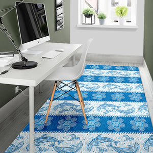 Dolphin Tribal Pattern Area Rug