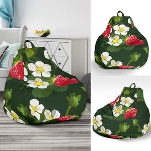 Strawberry Pattern Background Bean Bag Cover