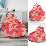 Starfish Red Theme Pattern Bean Bag Cover