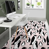 Penguin Pattern Background Area Rug