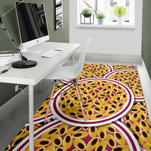 Passion Fruit Seed Pattern Area Rug