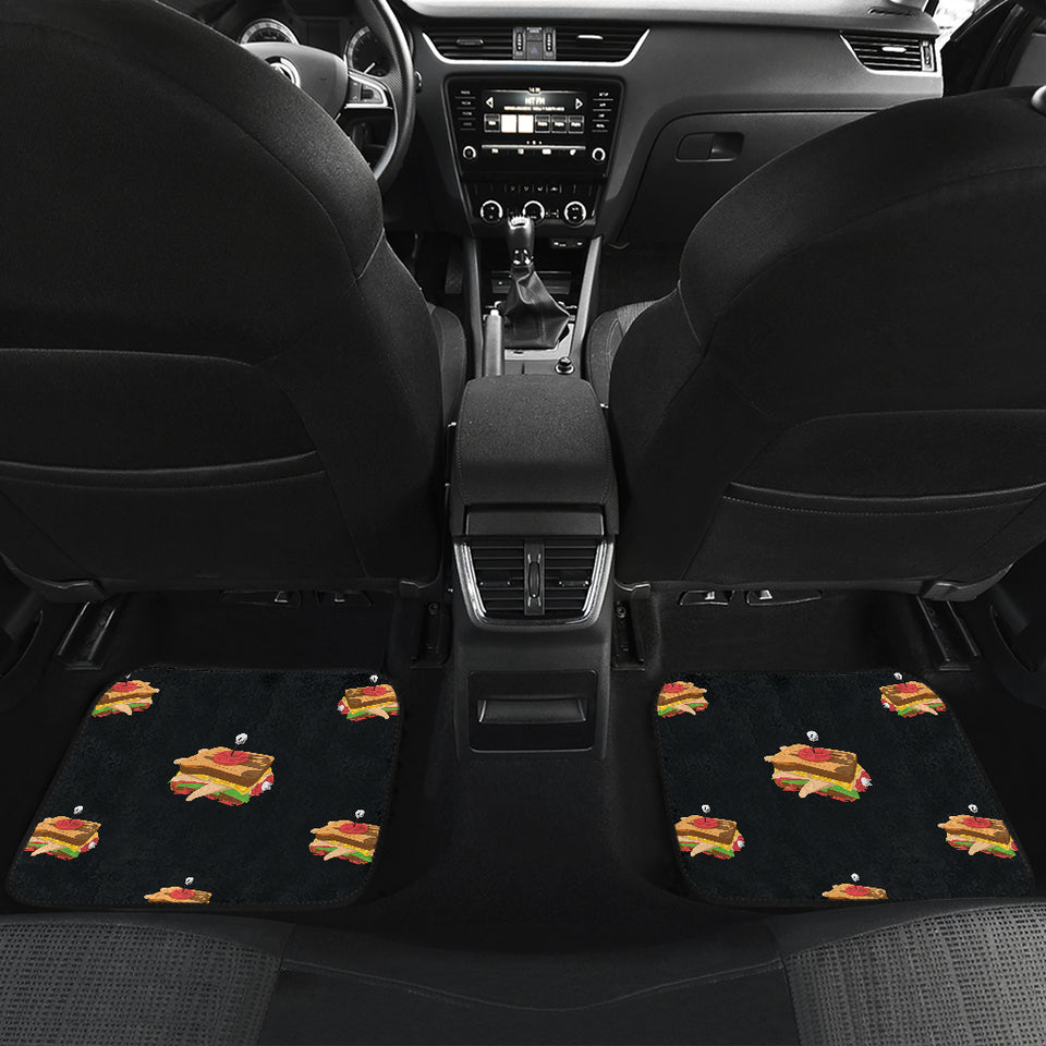 Sandwich Pattern Print Design 03 Front and Back Car Mats