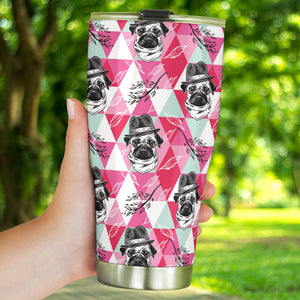 Pug Pattern Tumbler