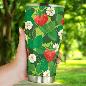 Strawberry Leaves Pattern Tumbler