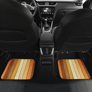 Wood Printed Pattern Print Design 01 Front and Back Car Mats