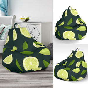 Lime Leaves Pattern Bean Bag Cover