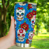 Suger Skull Rose Pattern Tumbler