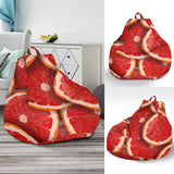 Sliced Grapefruit Pattern Background Bean Bag Cover