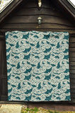 Stingray Pattern Print Design 01 Premium Quilt