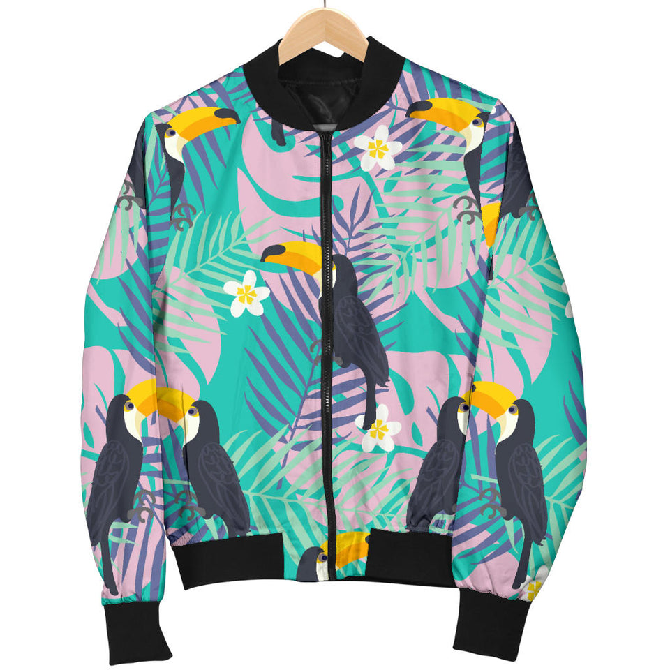 Toucan Pattern Background Men Bomber Jacket