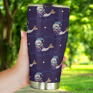 Sleeping Sea Lion Pattern Tumbler